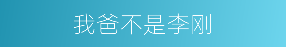 我爸不是李刚的同义词