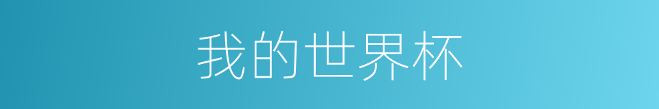 我的世界杯的同义词