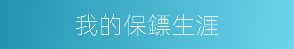 我的保鏢生涯的同義詞