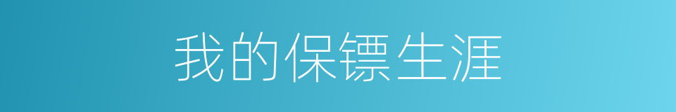 我的保镖生涯的同义词