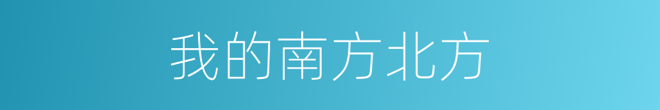 我的南方北方的同义词