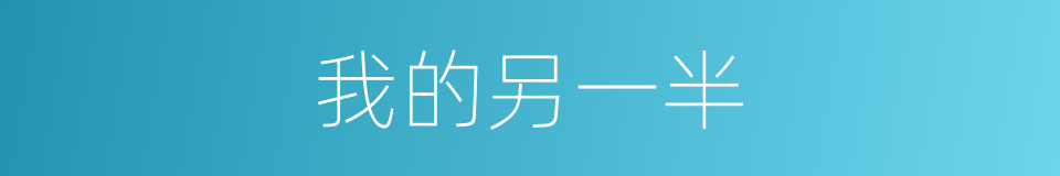 我的另一半的同义词