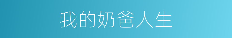 我的奶爸人生的同义词