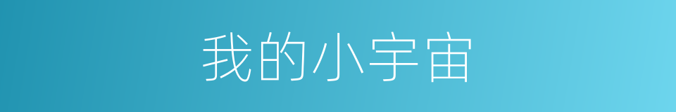 我的小宇宙的同义词