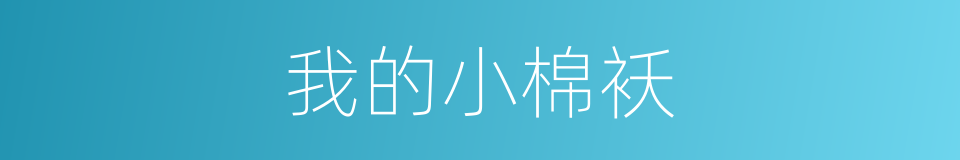 我的小棉袄的同义词
