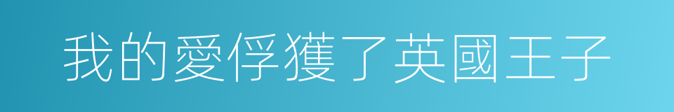 我的愛俘獲了英國王子的同義詞