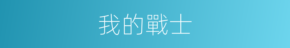 我的戰士的同義詞