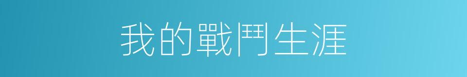 我的戰鬥生涯的同義詞