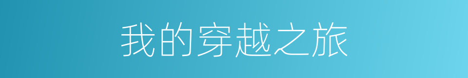 我的穿越之旅的同义词