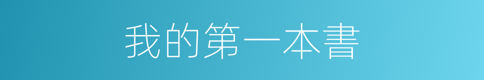 我的第一本書的同義詞