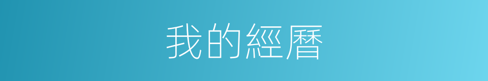 我的經曆的同義詞