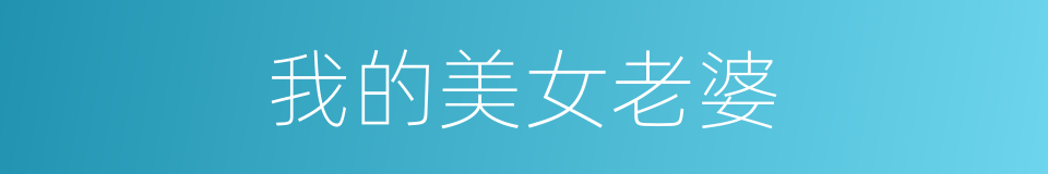 我的美女老婆的同义词