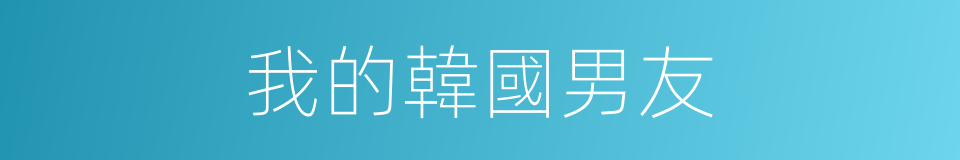 我的韓國男友的同義詞