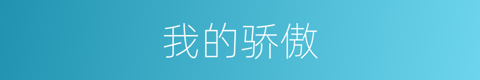 我的骄傲的同义词