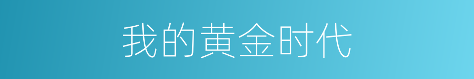 我的黄金时代的同义词