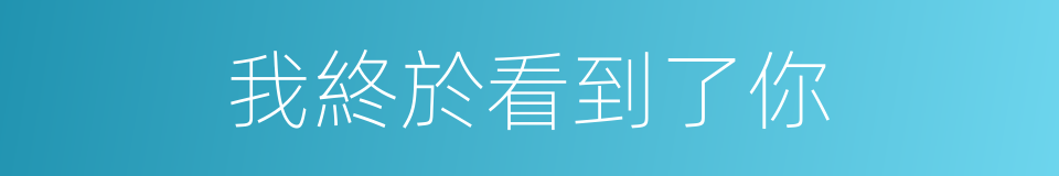 我終於看到了你的同義詞