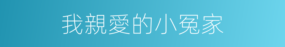 我親愛的小冤家的同義詞