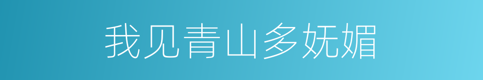 我见青山多妩媚的同义词
