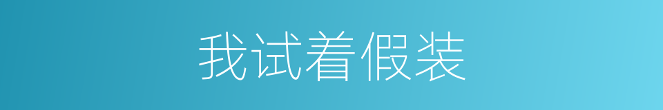 我试着假装的同义词