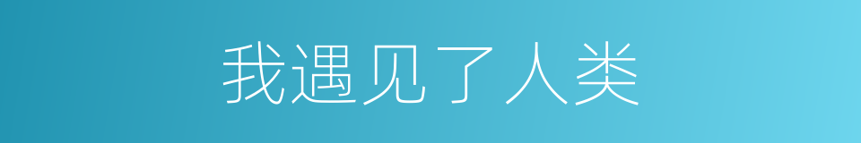 我遇见了人类的同义词