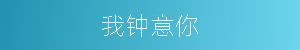 我钟意你的同义词