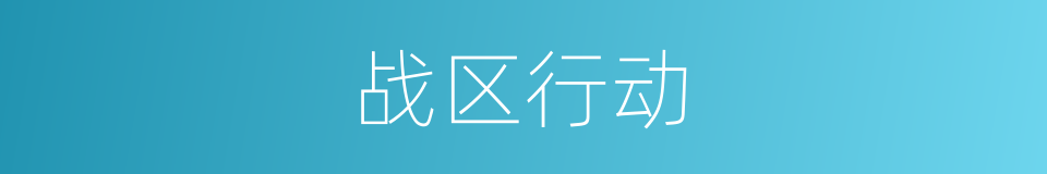 战区行动的同义词