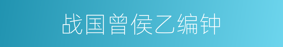 战国曾侯乙编钟的同义词