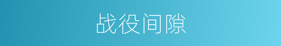 战役间隙的同义词