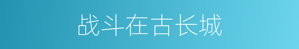战斗在古长城的同义词