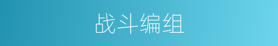 战斗编组的同义词