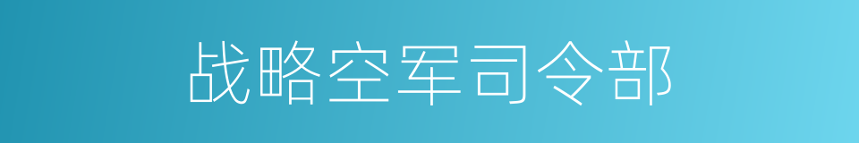 战略空军司令部的同义词