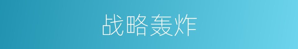 战略轰炸的意思