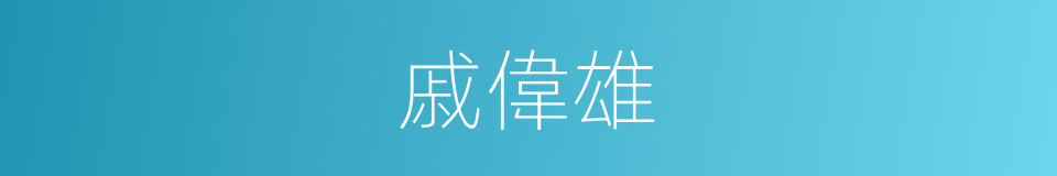 戚偉雄的同義詞