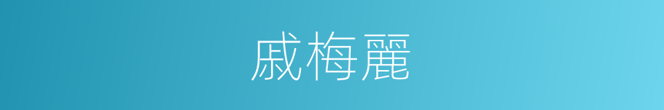 戚梅麗的同義詞