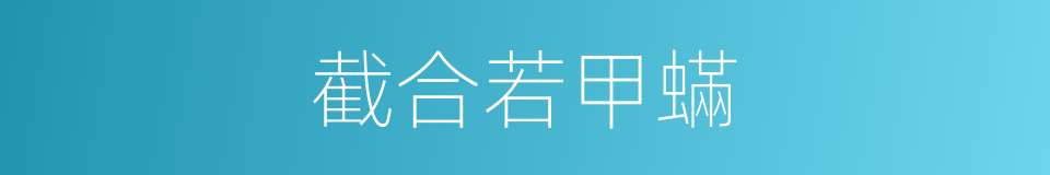 截合若甲蟎的同義詞