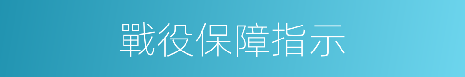 戰役保障指示的同義詞