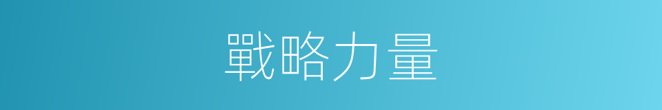 戰略力量的同義詞