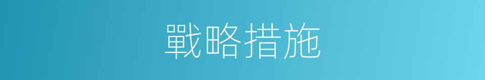 戰略措施的同義詞