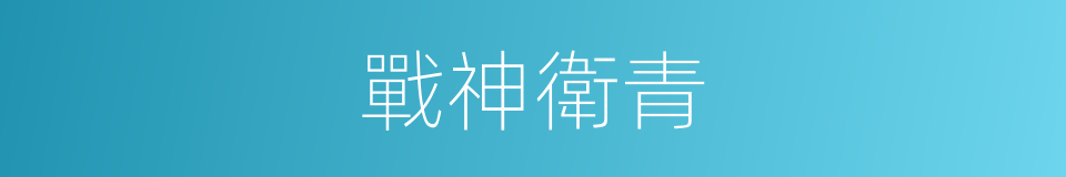 戰神衛青的同義詞