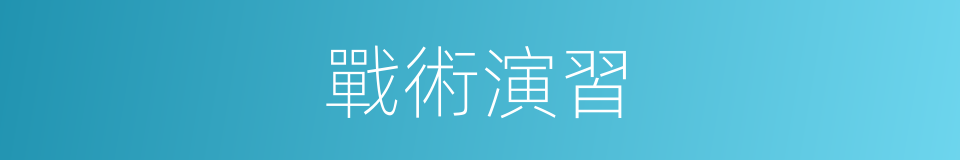 戰術演習的同義詞