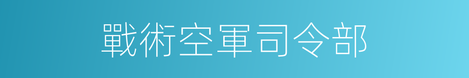 戰術空軍司令部的同義詞