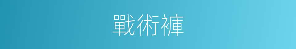 戰術褲的同義詞