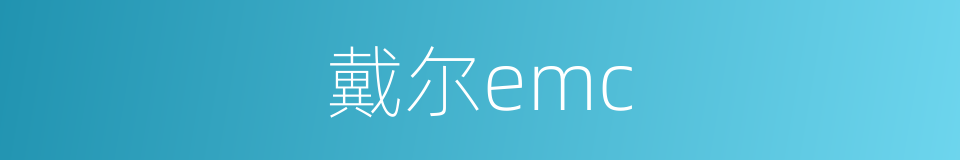 戴尔emc的同义词