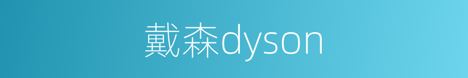 戴森dyson的同义词