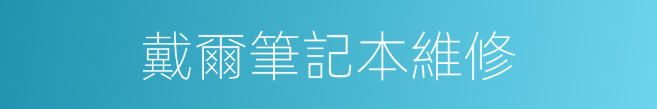 戴爾筆記本維修的同義詞