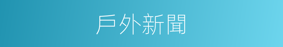 戶外新聞的同義詞