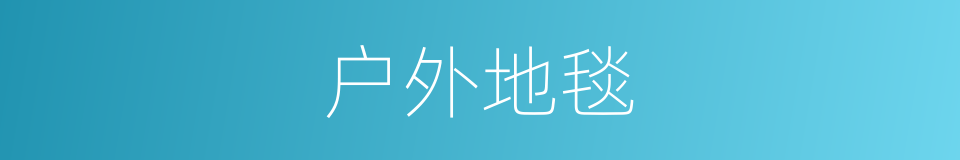 户外地毯的同义词