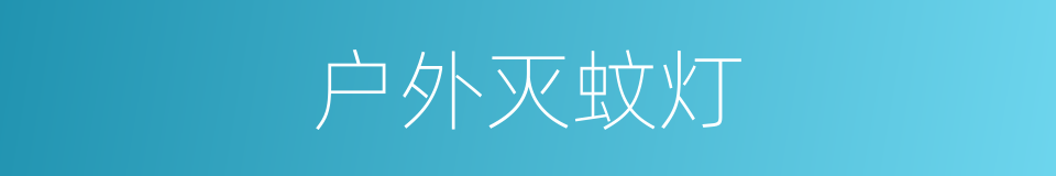 户外灭蚊灯的同义词