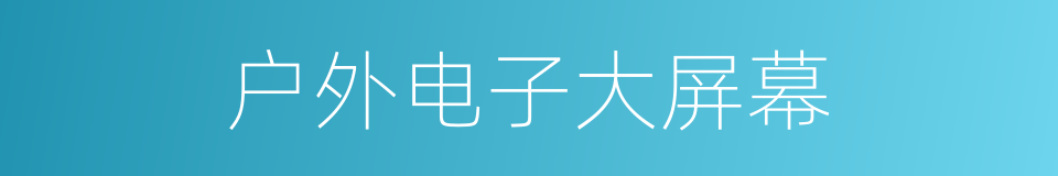 户外电子大屏幕的同义词