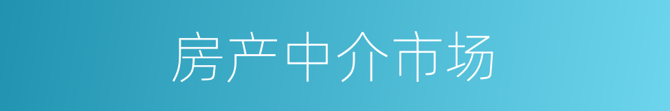 房产中介市场的同义词